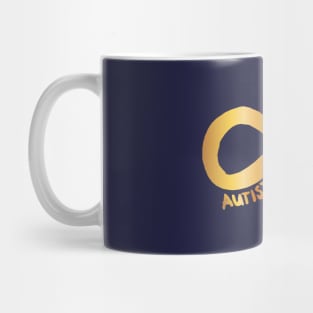 Autistic infinity symbol in gold Mug